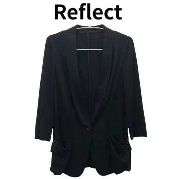 Reflect 리플렉트 블랙 테일러드 재킷 드레이프 포켓