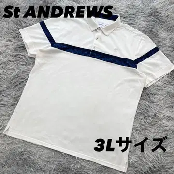 세인트 앤드루스 피케 셔츠 반팔 빅 사이즈 화이트 3L