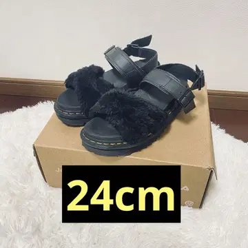 Dr. Martens 샌들 통굽 블랙 UK5 24cm 상당 퍼 블랙