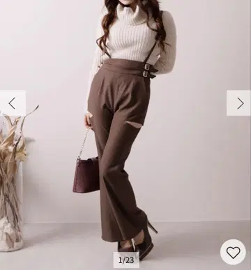 립서비스 서스펜더 팬츠 브라운 M