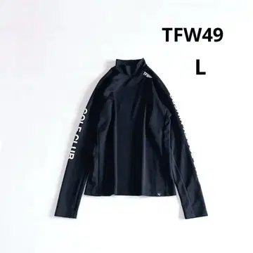TFW49 긴팔 모크넥 셔츠 남성용 L 블랙 슬리브 로고