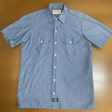 Dickies 반팔 샴브레이 워크 셔츠 USA 제 M 사이즈