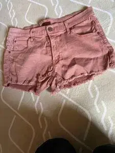 핑크 프린지 헴 숏팬츠