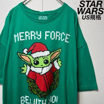 [ US 규격 ] 레어 사이즈 STAR WARS 티셔츠 그린 2XL
