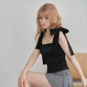 andmary May 셔링 탑 black
