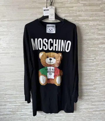MOSCHINO 테디베어 긴팔 티셔츠 블랙