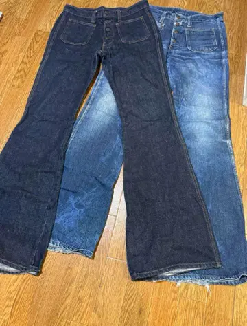 부츠컷 데님 사이즈 31 다크 블루, 라이트 블루 3개 세트