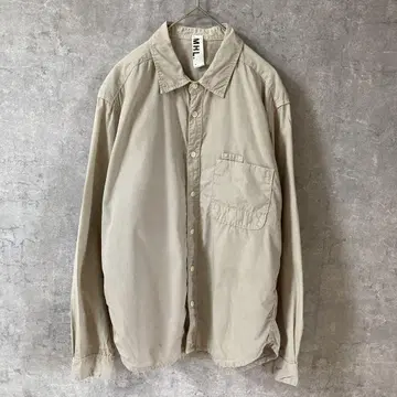 MHL. 마가렛호웰 긴팔 셔츠 샌드 컬러 빈티지 스타일 M