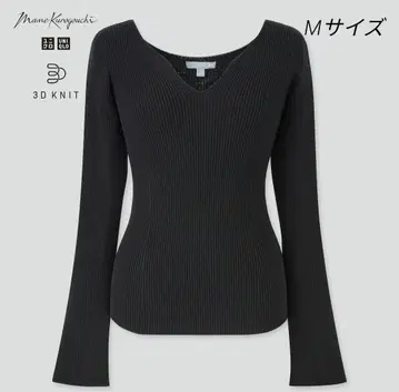 새상품 UNIQLO x 마메쿠로구치 3D 리브 스웨터 M 사이즈 블랙