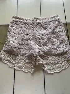레이스 베이지 숏팬츠