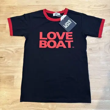 LOVE BOAT 반팔 T셔츠 블랙/빨간색 미사용 새상품