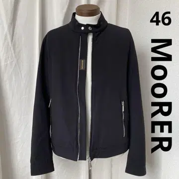 MOORER VANGI-KN 46 나일론 싱글 라이더 자켓 블랙