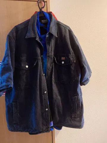 pelle pelle 데님 자켓 폴리 셔츠 세트