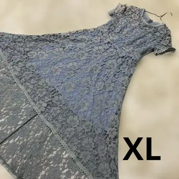전체 레이스 파티 드레스 XL 그레이