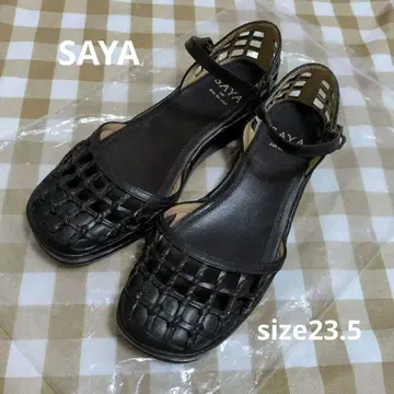 SAYA 메쉬 가죽 샌들