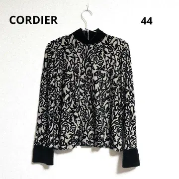 0145 CORDIER 코르디아 하이넥 꽃무늬 긴팔 티셔츠 44