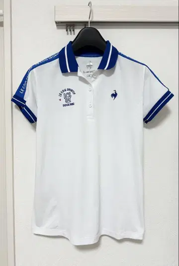 LE COQ SPORTIF 피케 셔츠 화이트/블루 완판템