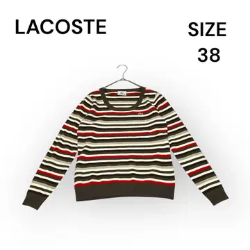[ LACOSTE ] 라코스테 (38) 니트 스웨터 크루넥 보더