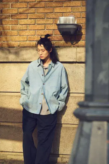 [ RHYTHR ] FADED COVERALL (MEDIUM BLUE)