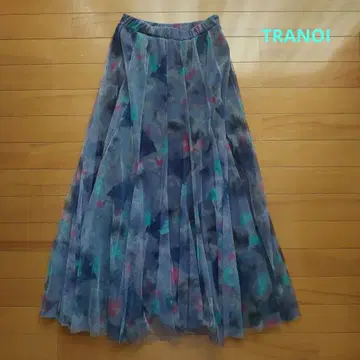 TRANOI 트라노이 패턴 튤 스커트