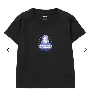 새상품 X-girl STAR AND FACE BABY TEE 엑스걸