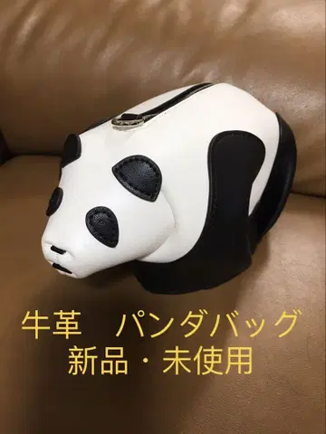 새상품 미사용품 팬더 백 소가죽 귀여운 숄더백 미니백