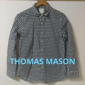 THOMAS MASON 체크 셔츠 블랙 M