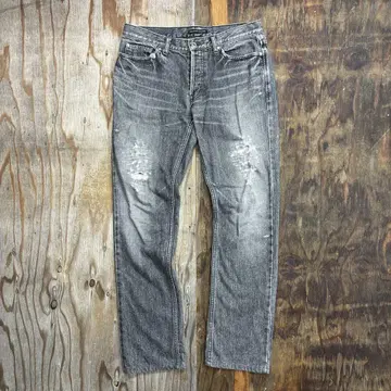 LOUNGE LIZARD 데미지 블랙 데님 팬츠 archive