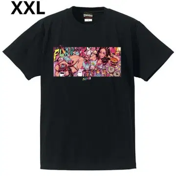 로킨젤리빈 FLAVORS flavors 티셔츠 블랙 XXL