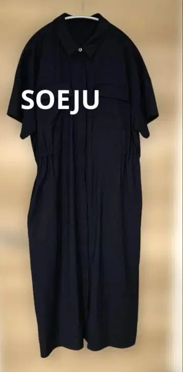 SOEJU 네이비 셔츠 원피스 반팔