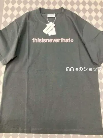 thisisneverthat 한국 핑크 로고 T셔츠 그레이