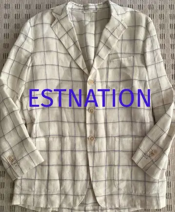 ESTNATION 린넨 테일러메이드 자켓 화이트 52