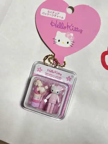 산리오 캐릭터즈 미니어처 패키지 참 헬로키티 발길이 키티