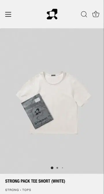 STRONG PACK TEE SHORT (WHITE) (M)