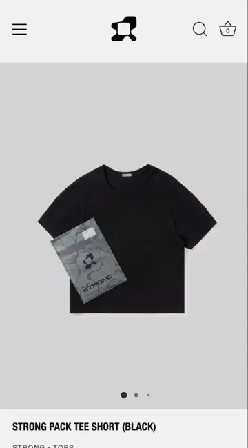 STRONG PACK TEE SHORT (BLACK) M