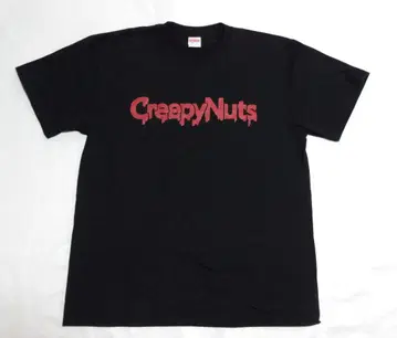Creepy Nuts 로고 프린트 티셔츠 블랙 L 사이즈