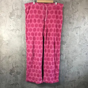 Y5563 구제 의류 패턴 팬츠 파자마 팬츠 핑크 90s Y2K