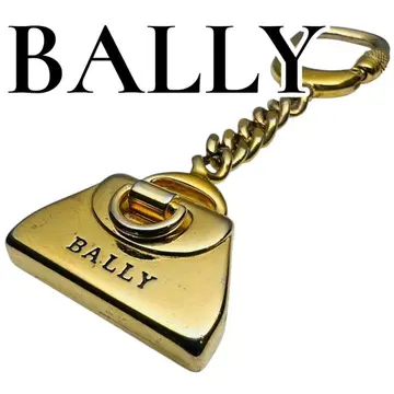 [미품] BALLY(발리) 백참 키링 골드 스트랩