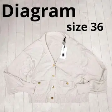 249 1 Diagram 베이지 가디건 2 포켓 택 포함 36