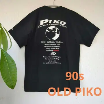 Piko 하와이안 롱보드 티셔츠 L 사이즈 블랙 90년대