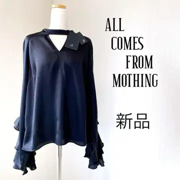ALL COMES FROM NOTHING 프릴 셔츠 블랙 새상품