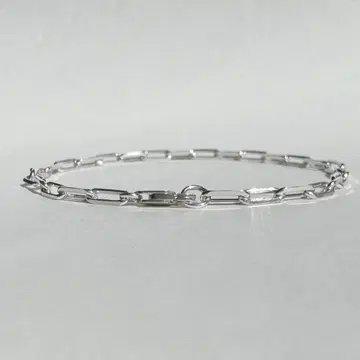 Silver 925 Trombone Link Chain Bracelet