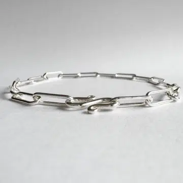Silver925 Trombone Chain Bracelet w/Hook