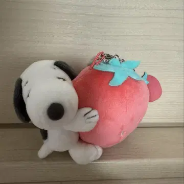 USJ 스누피 딸기 마스코트 봉제 인형 키링