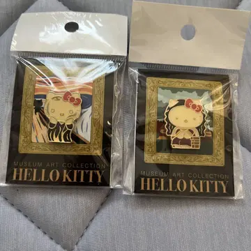 Hello Kitty 뮤지엄 아트 컬렉션 핀 배지 2개 세트