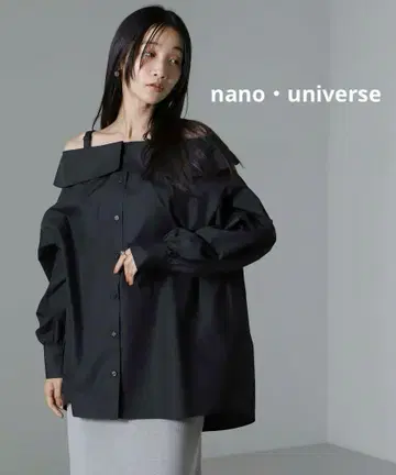 nano universe 나노 유니버스 오프숄더 디자인 셔츠 긴팔
