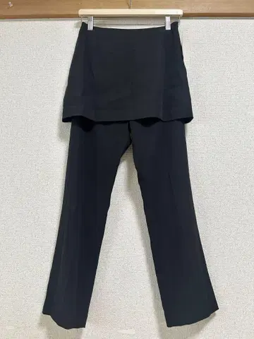블랙 스커트 레이어드 팬츠