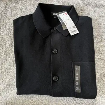 UNIQLO 밀라노 리브 셔츠 가디건 블랙 XL 사이즈 유니클로