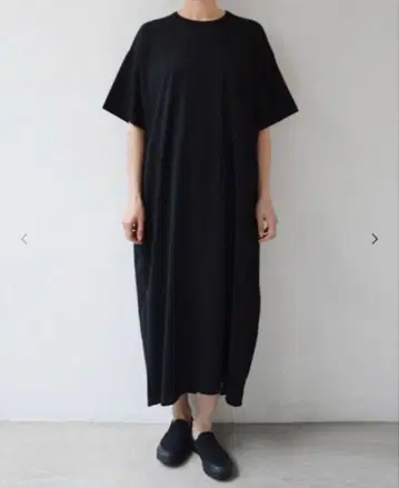 WIRROW wide T-shirt dress black