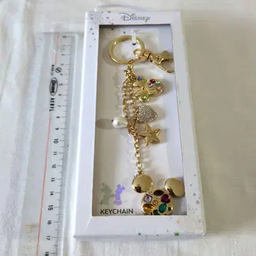 Disney 골드 키링 컬러풀 참 포함
